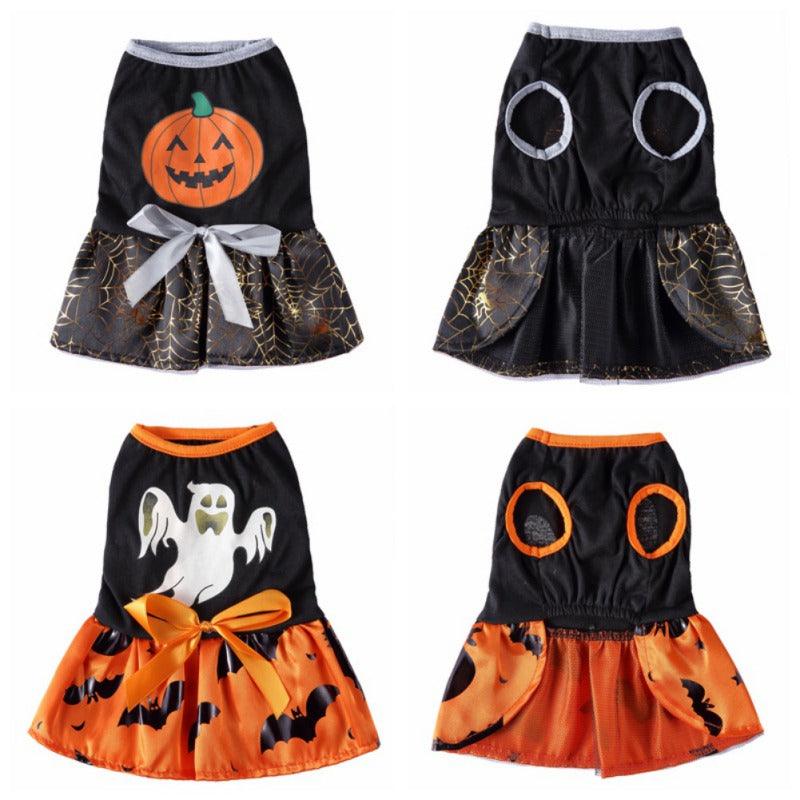 Ghost and Pumpkin Dress For Dogs